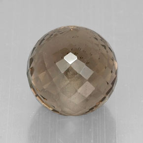 Quarzo fumé naturale marrone da 6,91 ct, sfera / palla, VVS-VS