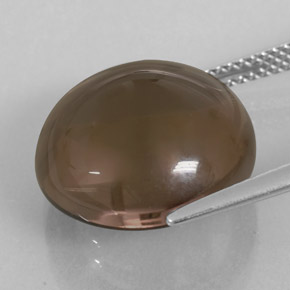 Quarzo fumé naturale marrone da 13,14 ct, trasparente, trasparente/traslucido