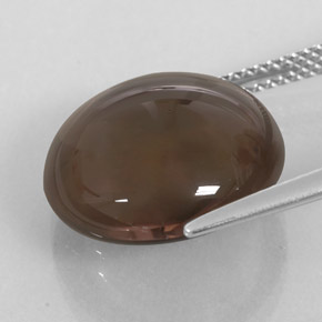 Quarzo fumé naturale marrone da 11,38 ct, trasparente, trasparente/traslucido