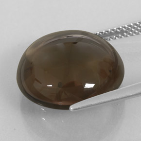 Quarzo fumé naturale marrone da 11,68 ct, trasparente, trasparente/traslucido