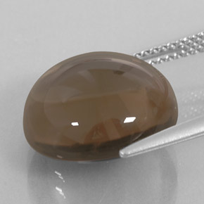 Quarzo fumé naturale marrone da 11,27 ct, trasparente, trasparente/traslucido