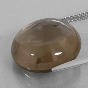 Quarzo fumé naturale marrone da 12,26 ct, trasparente, trasparente/traslucido