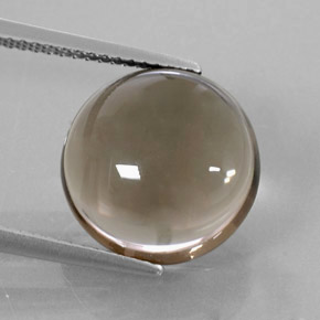 Quarzo fumé naturale marrone da 7,59 ct, taglio rotondo, trasparente