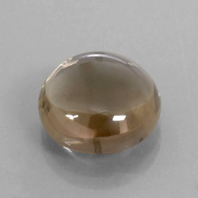 Quarzo fumé naturale marrone da 7,59 ct, taglio rotondo, trasparente