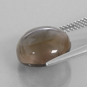 Quarzo fumé naturale marrone da 6,81 ct, trasparente, trasparente/traslucido