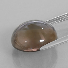 Quarzo fumé naturale marrone da 7,99 ct, trasparente, trasparente/traslucido