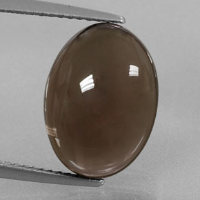 Quarzo fumé naturale marrone da 7,51 ct, taglio ovale, trasparente