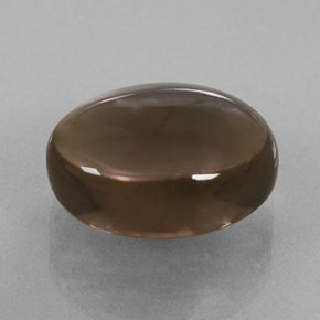 Quarzo fumé naturale marrone da 7,51 ct, taglio ovale, trasparente
