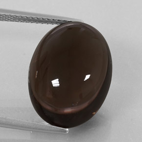 Quarzo fumé naturale marrone da 14,26 ct, taglio ovale, trasparente