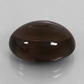 Quarzo fumé naturale marrone da 14,26 ct, taglio ovale, trasparente