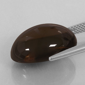 Quarzo fumé naturale marrone da 14,26 ct, taglio ovale, trasparente