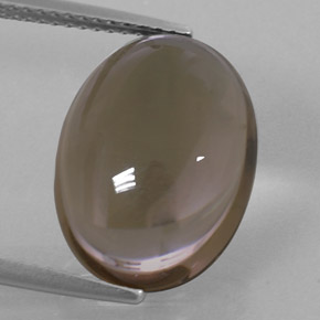 Quarzo fumé naturale marrone da 8,88 ct, taglio ovale, trasparente