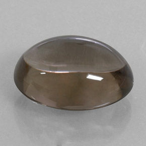 Quarzo fumé naturale marrone da 6,43 ct, taglio ovale, trasparente
