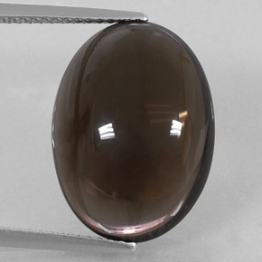 Quarzo fumé naturale marrone da 11,90 ct, taglio ovale, trasparente