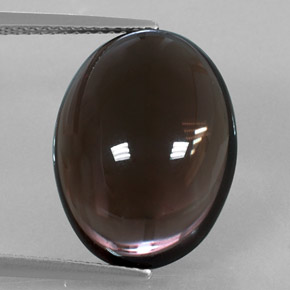 Quarzo fumé naturale marrone da 11,87 ct, taglio ovale, trasparente