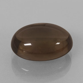 Quarzo fumé naturale marrone da 6,70 ct, taglio ovale, trasparente