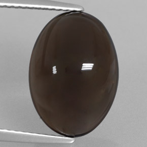 Quarzo fumé naturale marrone da 6,71 ct, taglio ovale, trasparente