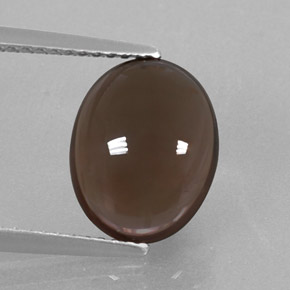 Quarzo fumé naturale marrone da 3,06 ct, taglio ovale, trasparente
