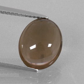 Quarzo fumé naturale marrone da 3,11 ct, taglio ovale, trasparente