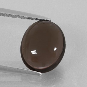 Quarzo fumé naturale marrone da 2,88 ct, taglio ovale, trasparente