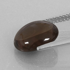 Quarzo fumé naturale marrone da 2,88 ct, taglio ovale, trasparente