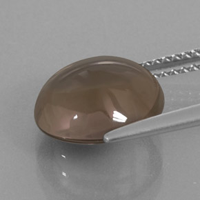 Quarzo fumé Marrone fumo naturale da 4.54 ct, Taglio rotondo, Trasparente