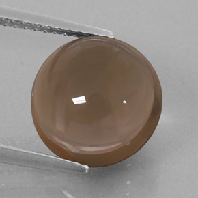 Quarzo fumé naturale marrone da 5,69 ct, taglio rotondo, trasparente