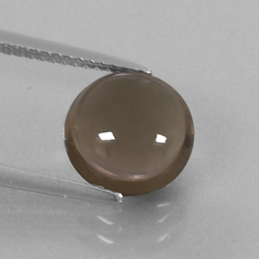Quarzo fumé naturale marrone da 3,48 ct, taglio rotondo, trasparente