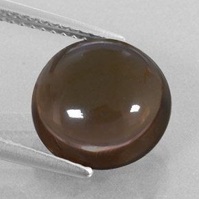 Quarzo fumé naturale marrone da 4,68 ct, taglio rotondo, trasparente
