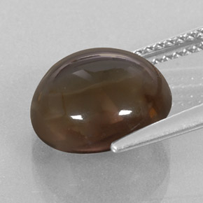 Quarzo fumé naturale marrone da 4,68 ct, taglio rotondo, trasparente