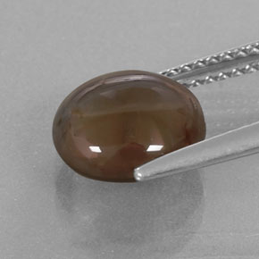 Quarzo fumé naturale marrone da 2,76 ct, taglio rotondo, trasparente