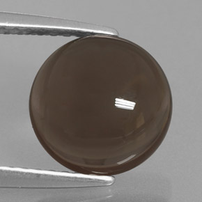 Quarzo fumé naturale marrone da 2,66 ct, taglio rotondo, trasparente