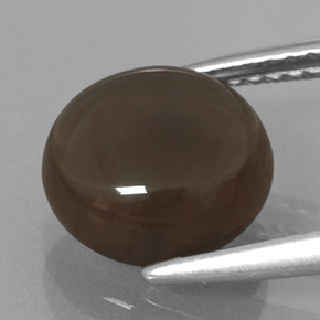 Quarzo fumé naturale marrone da 2,66 ct, taglio rotondo, trasparente