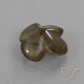 Quarzo fumé ombra marrone naturale da 6.24 ct, Taglio a fiore, Trasparente/Traslucido