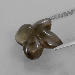 Quarzo fumé naturale marrone da 6,59 ct, trasparente, trasparente/traslucido