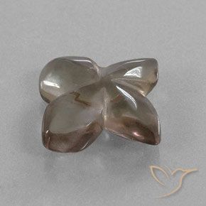 Quarzo fumé Marrone Molto Chiaro naturale da 6.82 ct, Taglio a fiore, Trasparente/Traslucido