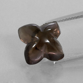 Quarzo fumé naturale marrone da 6,63 ct, trasparente, trasparente/traslucido