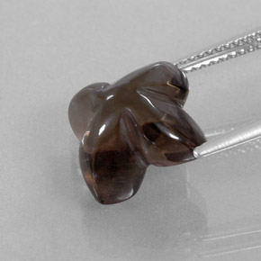 Quarzo fumé naturale marrone da 6,63 ct, trasparente, trasparente/traslucido