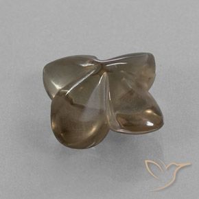Quarzo fumé Marrone medio naturale da 7.84 ct, Taglio a fiore, Trasparente/Traslucido