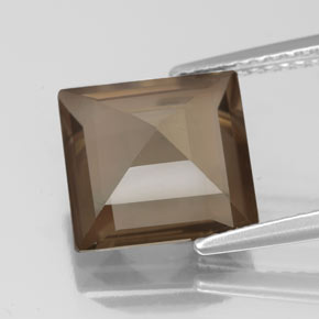 Quarzo fumé naturale marrone da 3,49 ct, quadrato, VS-SI
