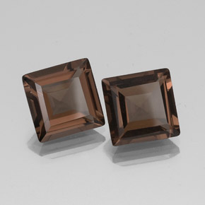 Quarzo fumé naturale marrone da  ct, quadrato, VVS-VS