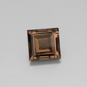 Quarzo fumé naturale marrone da 3,84 ct, quadrato, VVS-VS