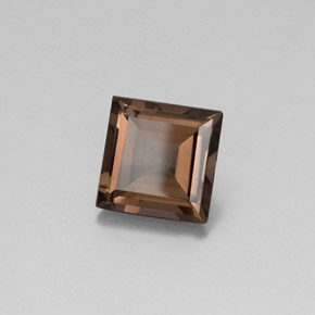 Quarzo fumé naturale marrone da 3,84 ct, quadrato, VVS-VS
