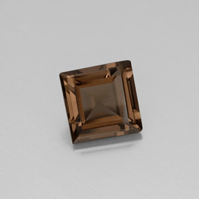 Quarzo fumé naturale marrone da 4,03 ct, quadrato, VVS-VS