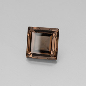 Quarzo fumé naturale marrone da 4,03 ct, quadrato, VVS-VS
