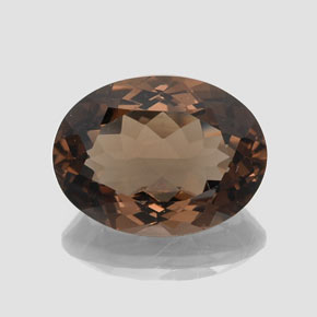 Quarzo fumé naturale marrone da 16,30 ct, taglio ovale, VS