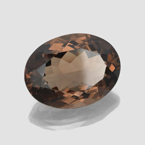 Quarzo fumé naturale marrone da 16,30 ct, taglio ovale, VS