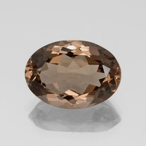 Quarzo fumé naturale marrone da 11,53 ct, taglio ovale, VS