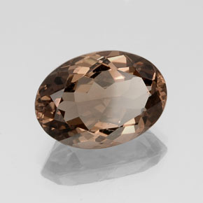 Quarzo fumé naturale marrone da 11,53 ct, taglio ovale, VS