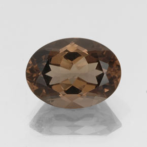 Quarzo fumé naturale marrone da 8,99 ct, taglio ovale, VS